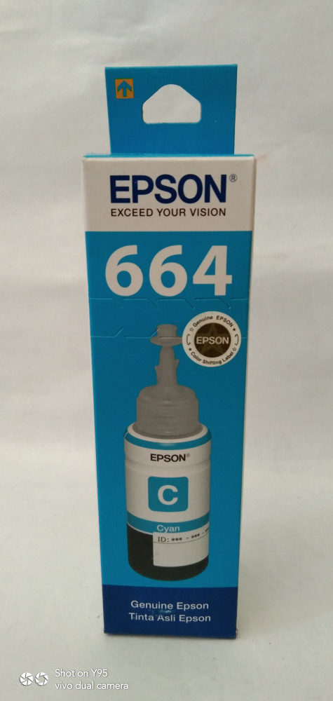 TINTA EPSON 664  L100 L200 CYAN BIRU