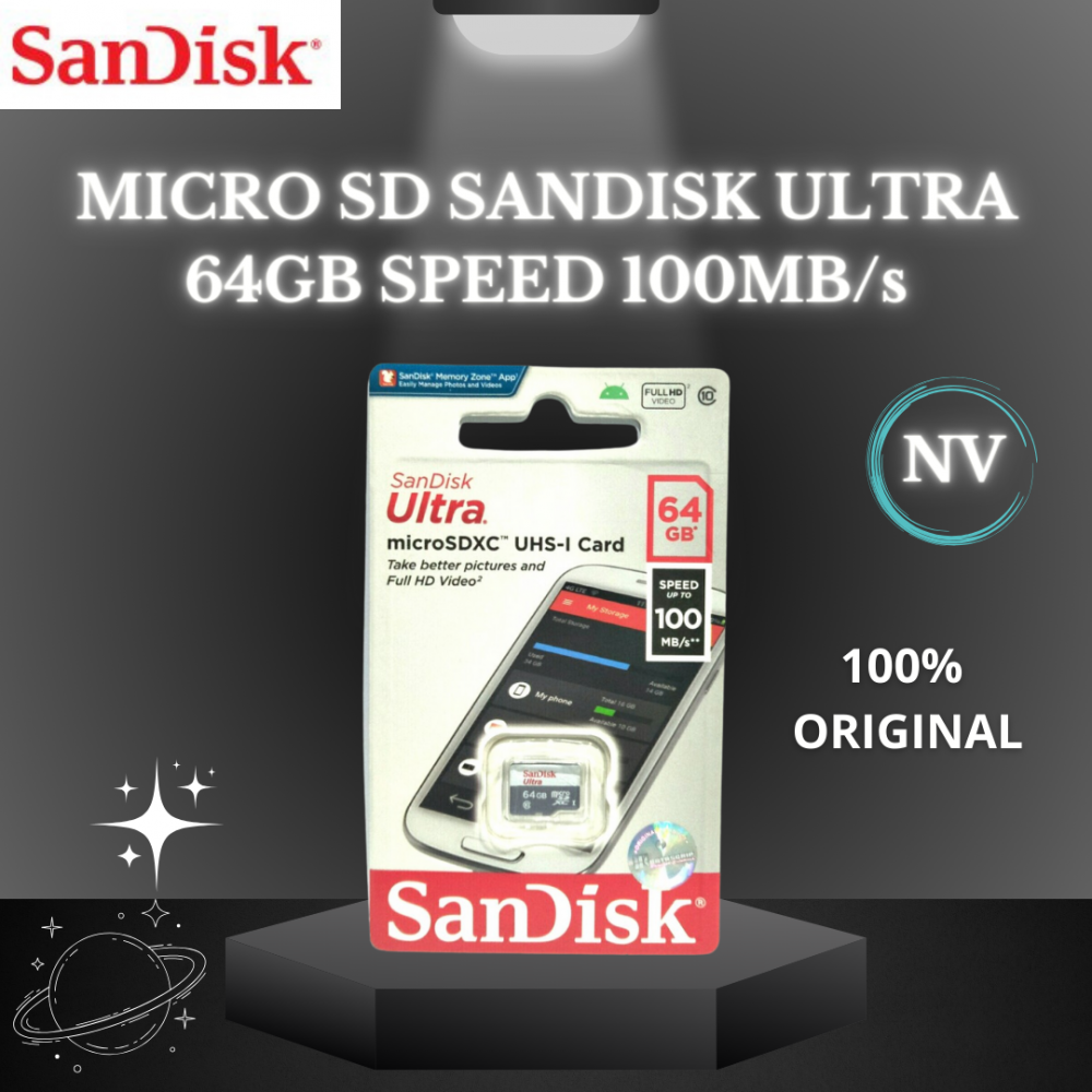 Sandisk Micro sd Ultra Class 10 100MBps 64GB