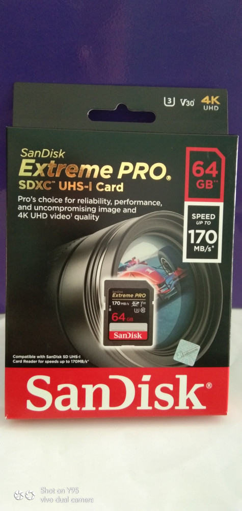 SANDISK EXTREME PRO SDXC SD CARD 64GB 170MBPS - GARANSI RESMI