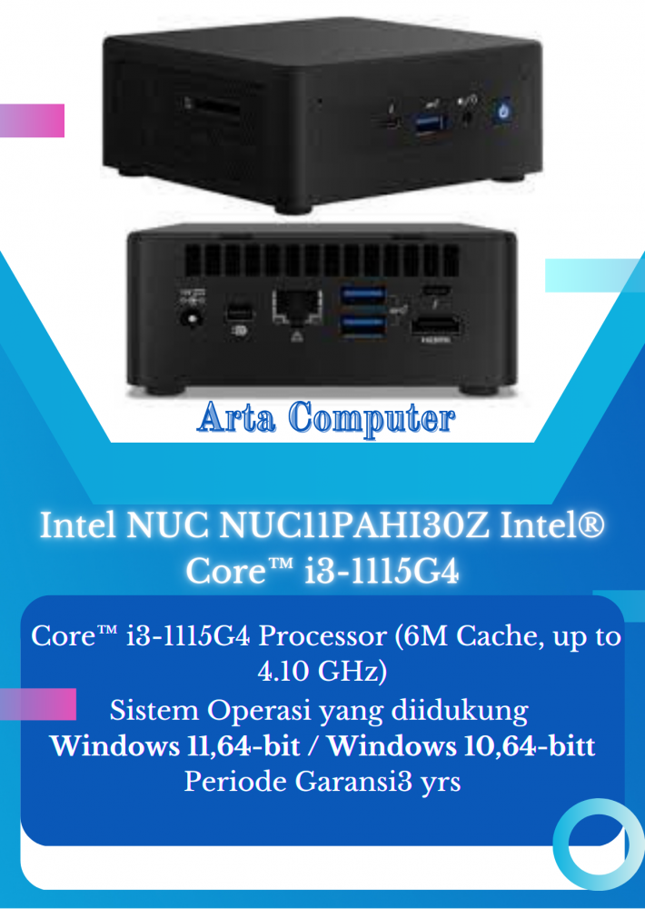 Intel NUC Mini PC NUC11PAHI30Z Intel® Core™ i3-1115G4 | Barebone