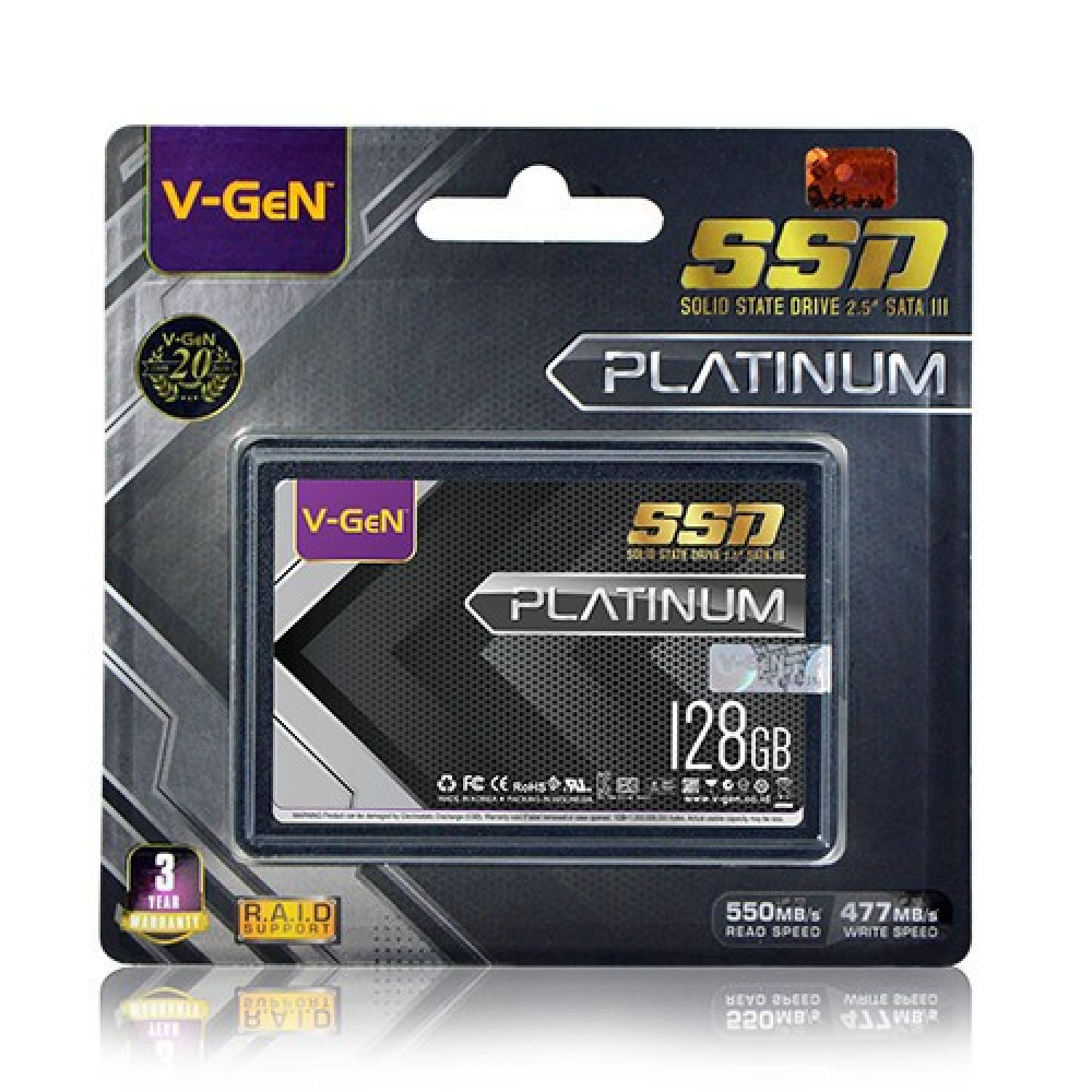 SSD 128GB V-GEN PLATINUM 2.5" SATA III Solid State Drive 128GB Vgen