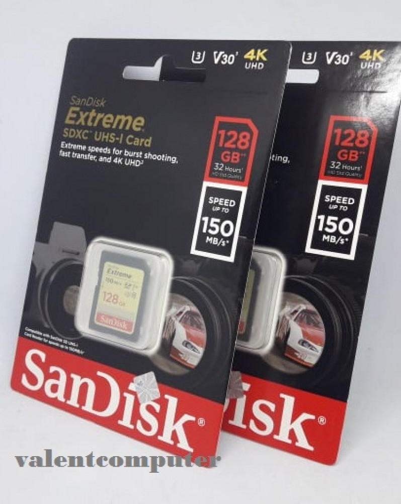 Sandisk Extreme SDXC V30 128GB 150MB/s Sd Card