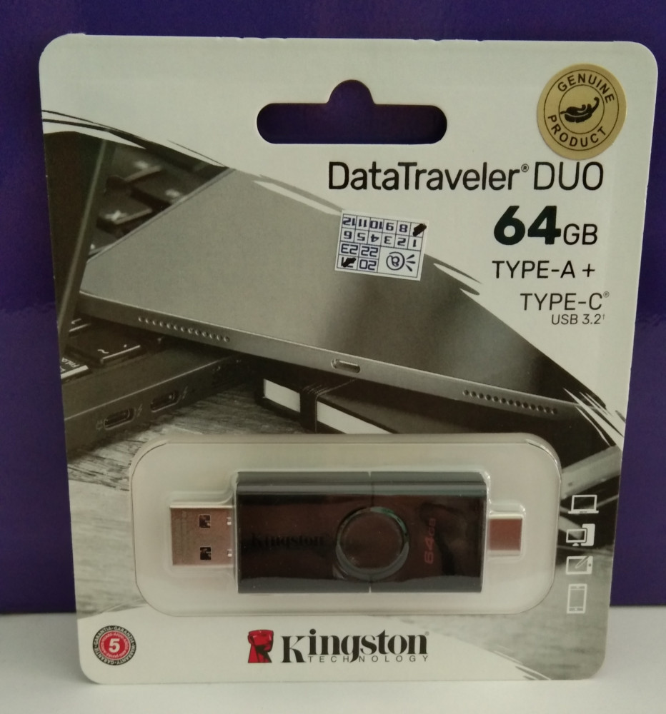 UFD KINGSTON 64GB DTDUO USB A/C