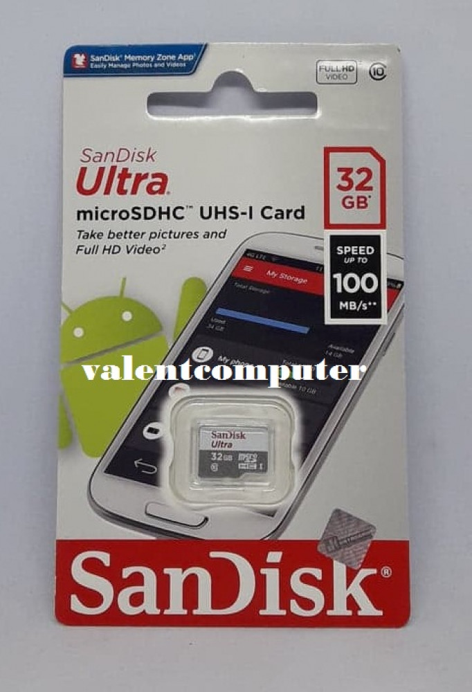 MICRO SD SANDISK 32GB SP 100MB