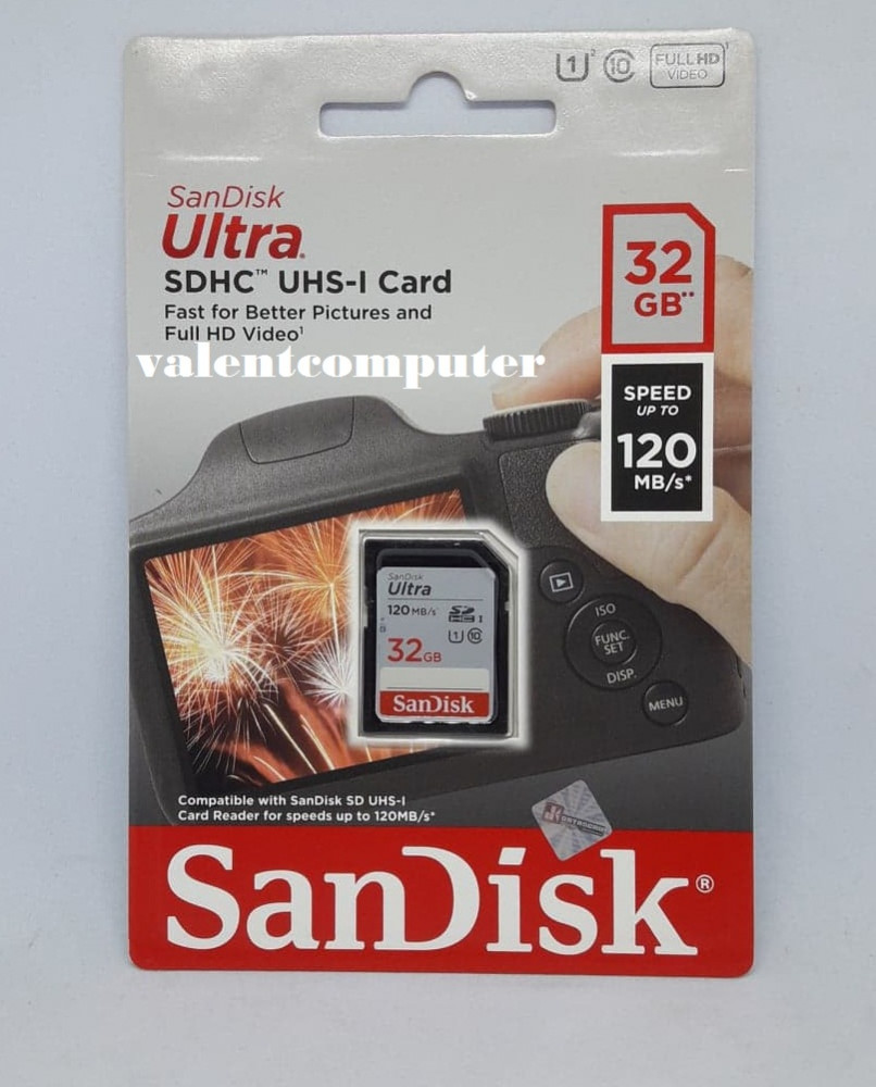 SANDISK SD CARD 32GB 120 MB/S